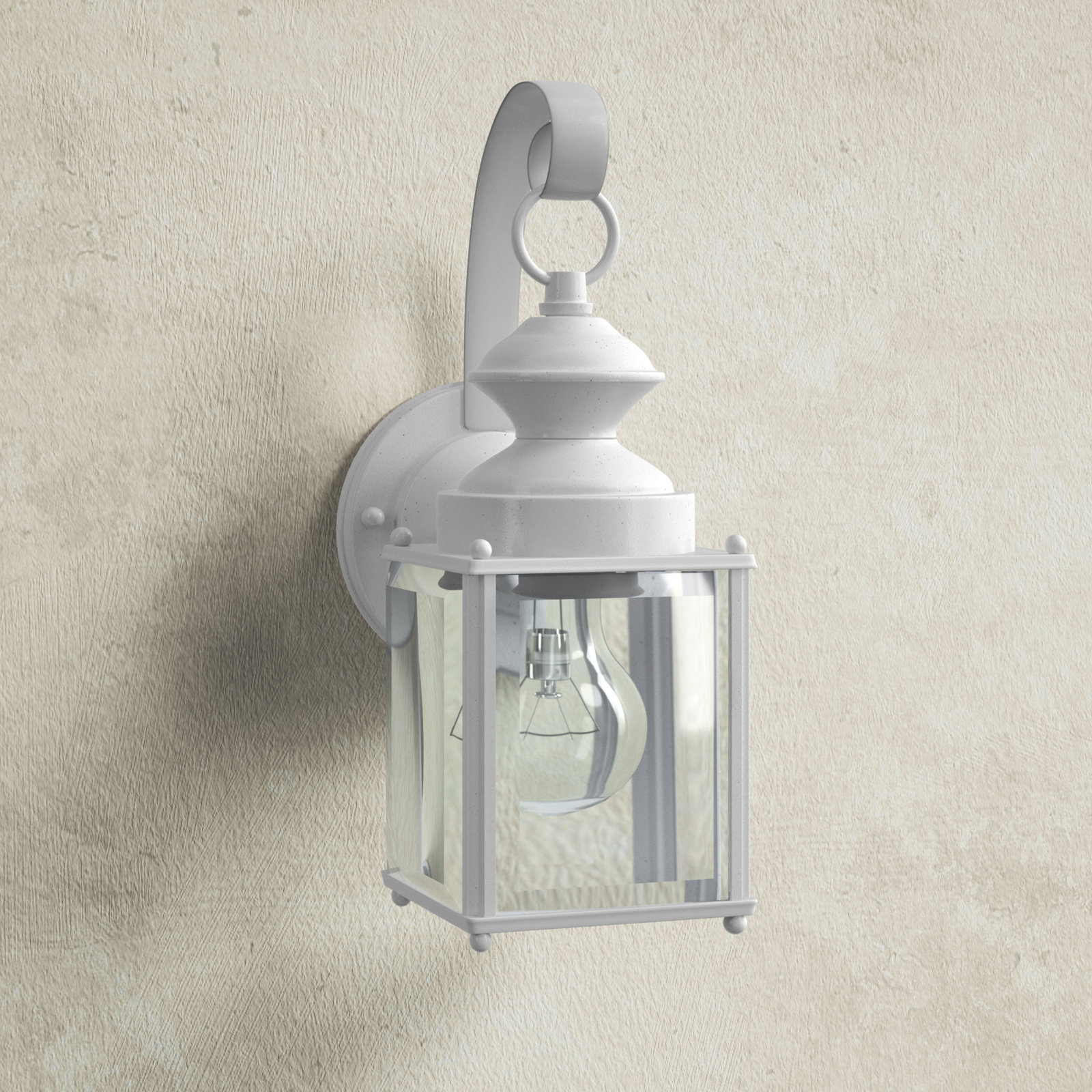 Tiernan Single Light Outdoor Wall Light, Black, 11.25"H x 4"W x 5.75"D