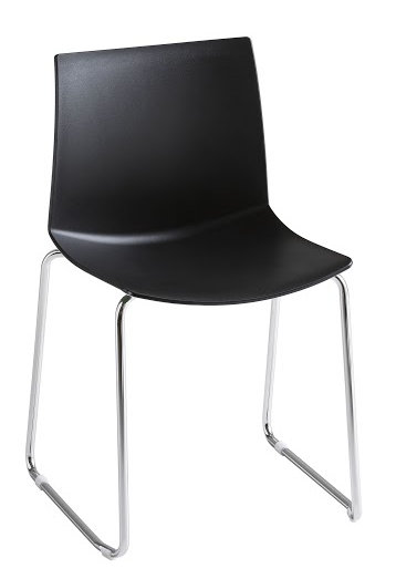 Chaise d'invité luge Kanvas, Noir