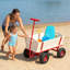 Poussette chariot en bois à 4 roues pour enfants avec barres latérales pour les jeux à l'extérieur (capacité de 118 kg)