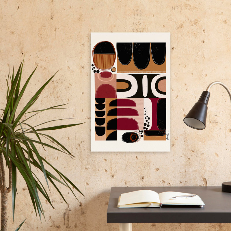 Phylatique - Tapisserie tribale - Art abstrait, H 24 po x l 16 po