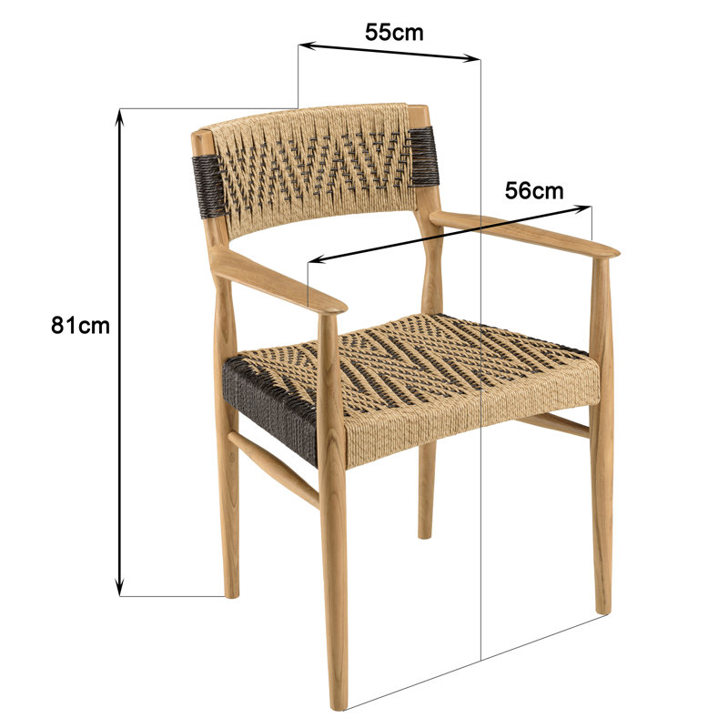 Set Of 2 Teak Garden Chairs