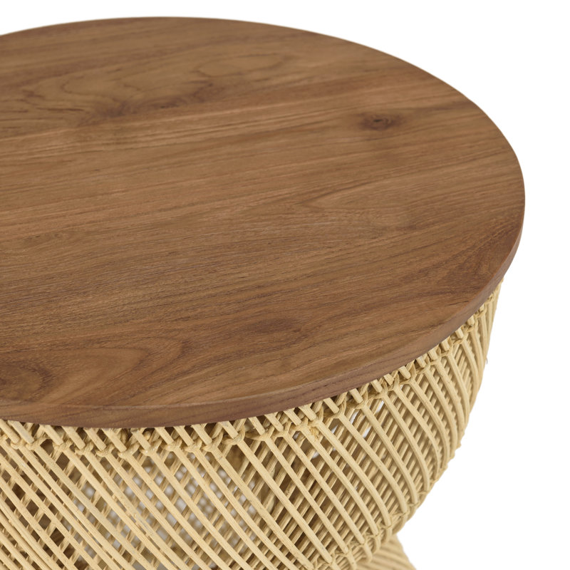Aadila Block End Table, Beige