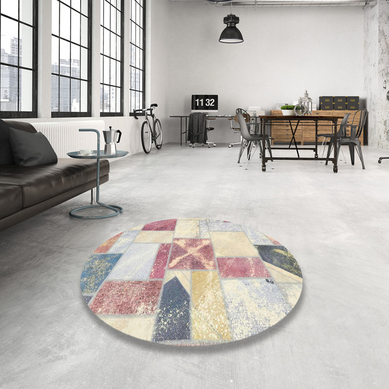 Abstract Indoor Rug, Round 3'