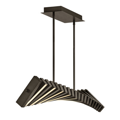 1 - Light Kitchen Island Rectangle Chandelier