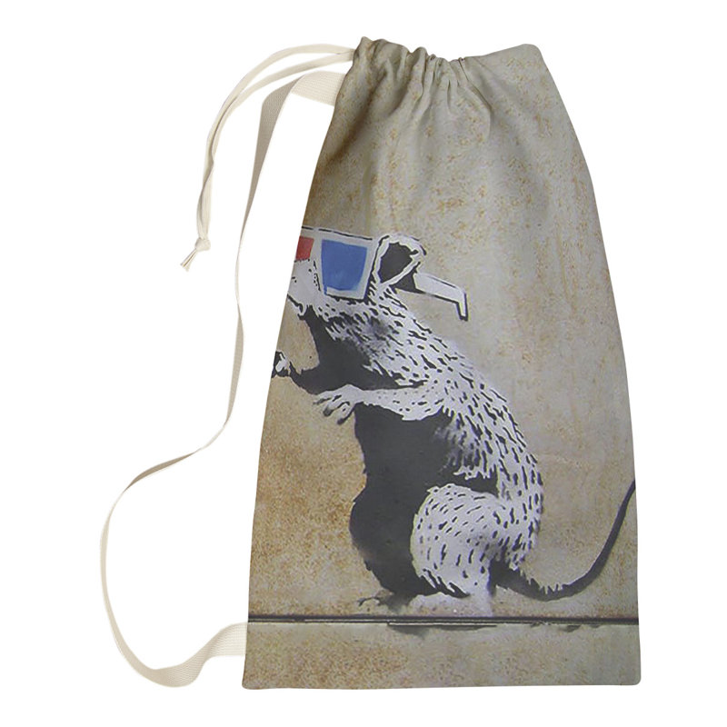 Fabric Laundry Bag with Handles, Small (29" H x 18" W x 1" D)