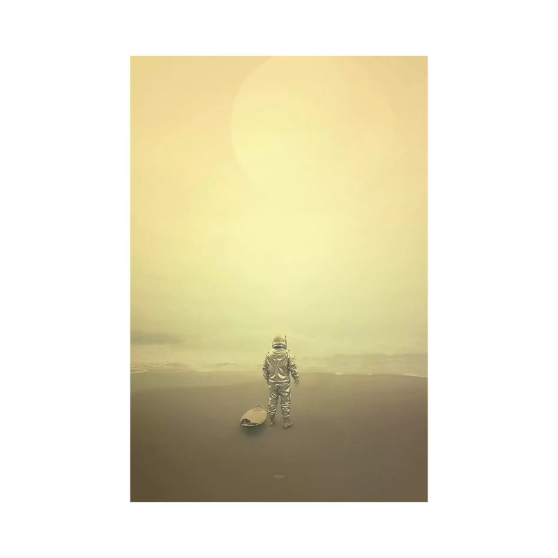Surfer by Rob Hakemo - Print on Canvas, Wrapped Canvas, 20.32 cm H x 30.48 cm W