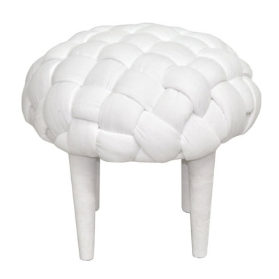 Solid + Manufactured Wood Accent Stool