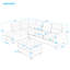 Canapé modulaire avec méridienne réversible-1184017970