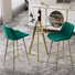 Ensemble de salle à manger 3 pièces avec tabouret de bar et tabouret de bar en velours (ensemble de 3)