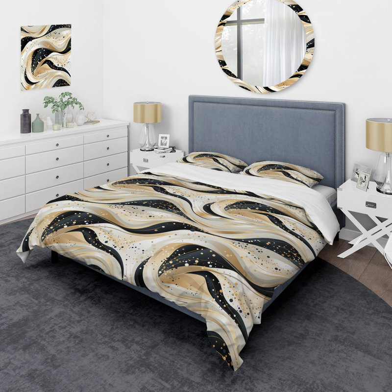 Ensemble de housse de couette Silviane, Housse de couette pour très grand lit et 2 très