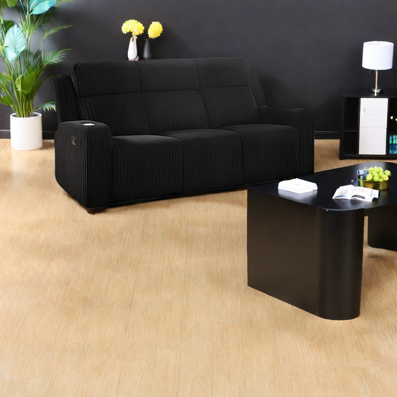 Fauteuils inclinables modernes en velours côtelé avec haut-parleurs USB pour le salon