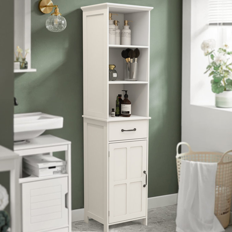 Ebern Designs Calianna Linen Tower Bathroom Cabinet & Reviews