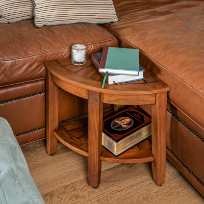 Charkita 16'' W Teak Corner Shower Bench