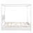 Wood Canopy Bed With Trundle Bed -72895108