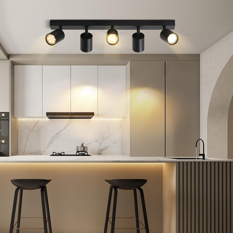 Track Lighting Set 5-Flame Onyka, Black