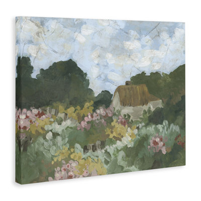 Cotswold Cottage View Canvas Wall Art, design by June Erica Vess
