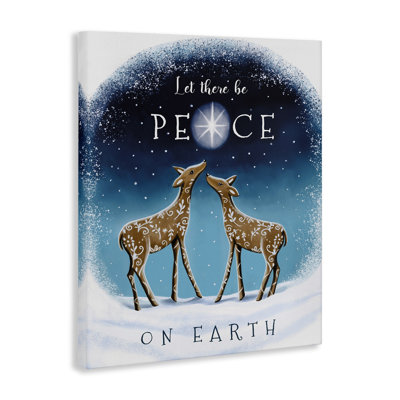 Art mural sur toile Peace on Earth Reindeer par Elizabeth Tyndall