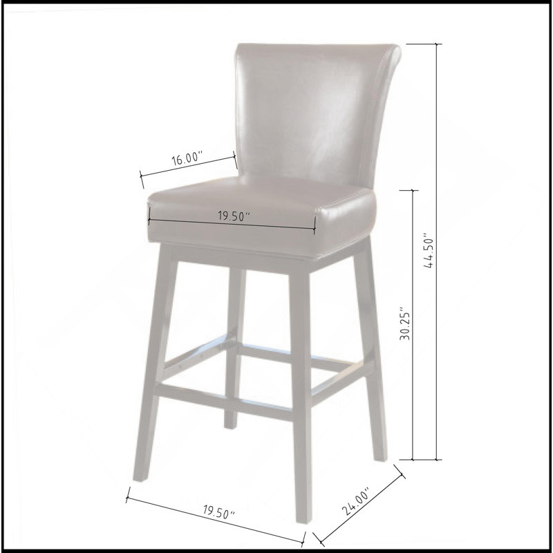 Tabouret de bar pivotant de 30,25 po de hauteur, brun