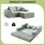 Canapé-lit modulaire reconfigurable 79 "avec coussins 79"-1087010126