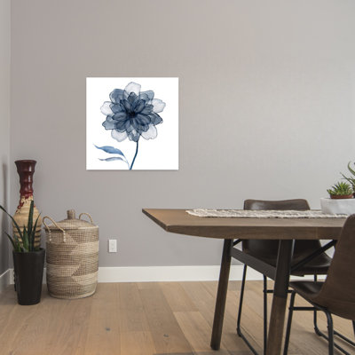 Indigo Bloom IV Abstract Delicate Elegant Flower Nature Wall Art