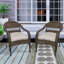 Coussins de chaise de patio intérieur et extérieur Winston Porter, 19 x 18 pouces, ensemble de 2