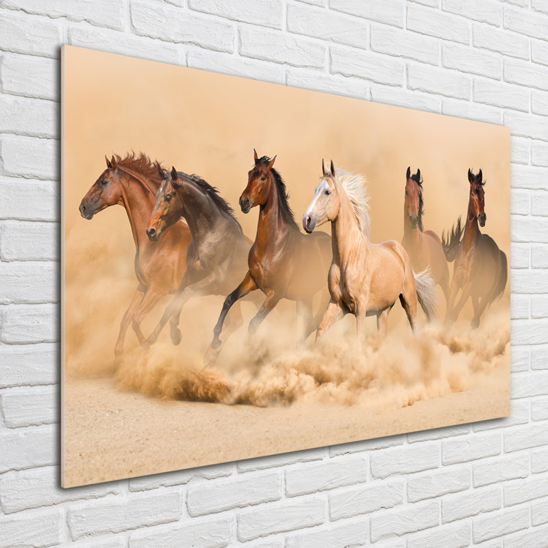 Desert Horses - No Frame Print on Glass
