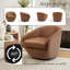 Fauteuil demi-tonneau pivotant en similicuir Aunna-1358442742