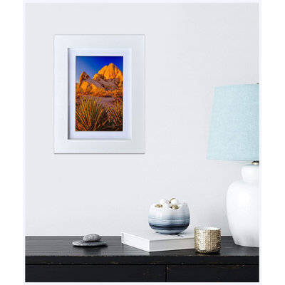 5x7 Inch White MDF Picture Frame, Wall Mount & Tabletop Display, 6 Pack Bulk Set