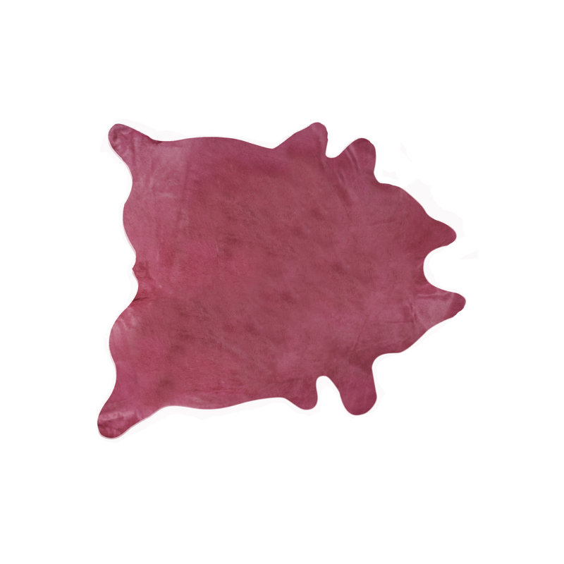 Tapis de zone fuchsia fait main vache Plainsboro