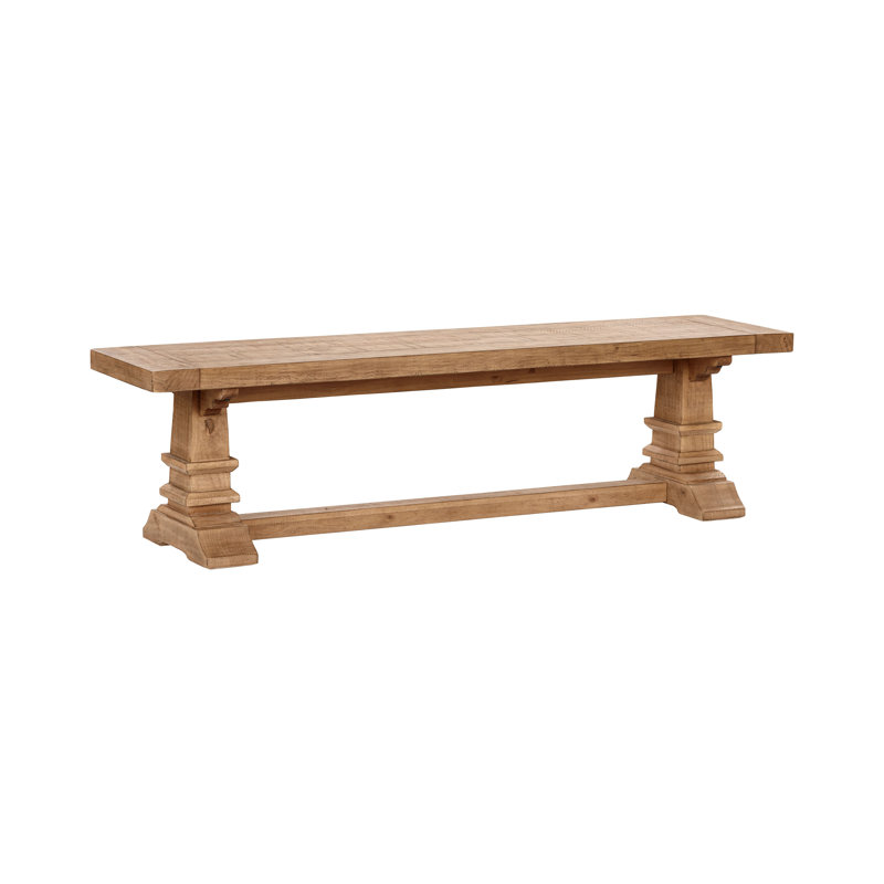Allegra Reclaimed Pine Wood Dining Bench, 18"H x 66"W x 16"D