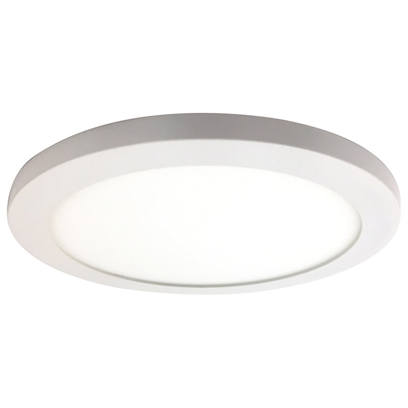 Plafonnier encastré Weehawken, Blanc, H 0,5 po x l 7,5 po x P 7,5 po, 3000K