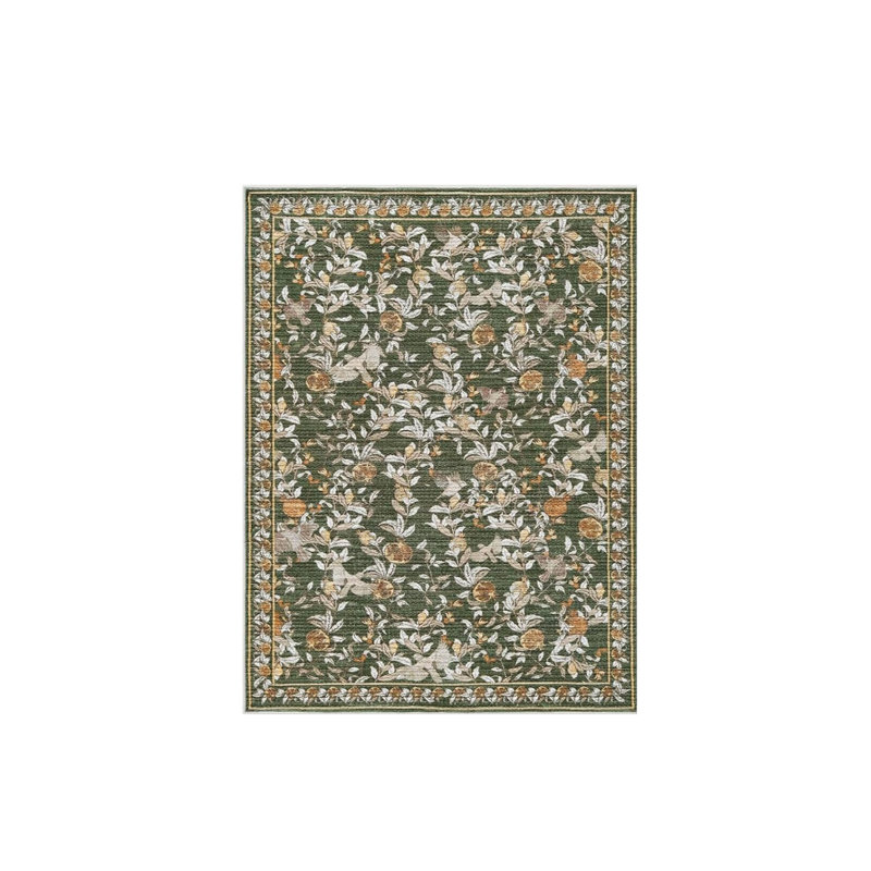 Rectangle 120 cm x 170 cm Floral Area Rug