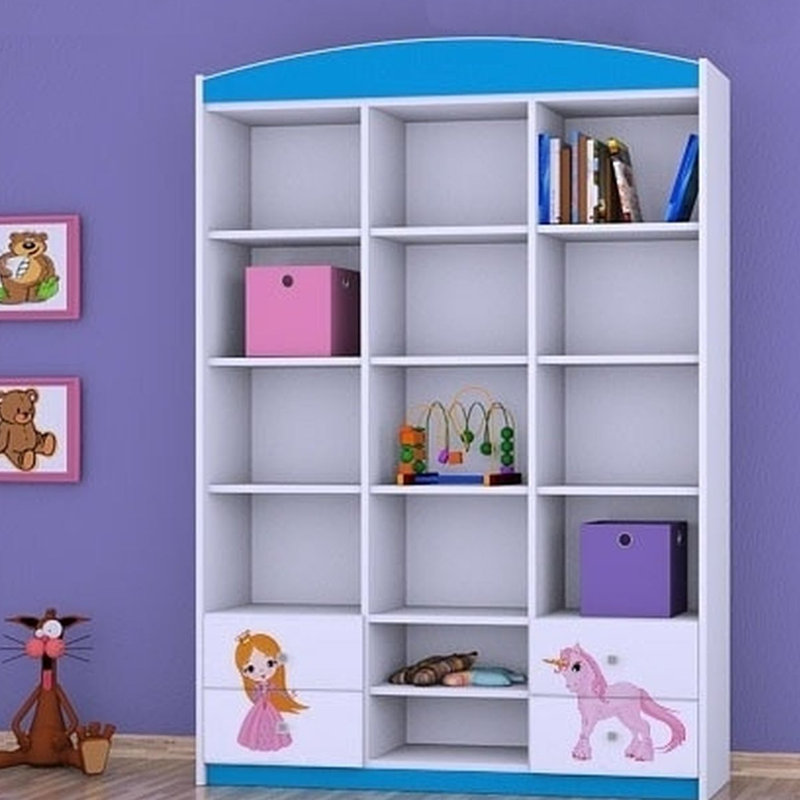 Kayla 183cm H X 132cm W Kids Cube, Blue
