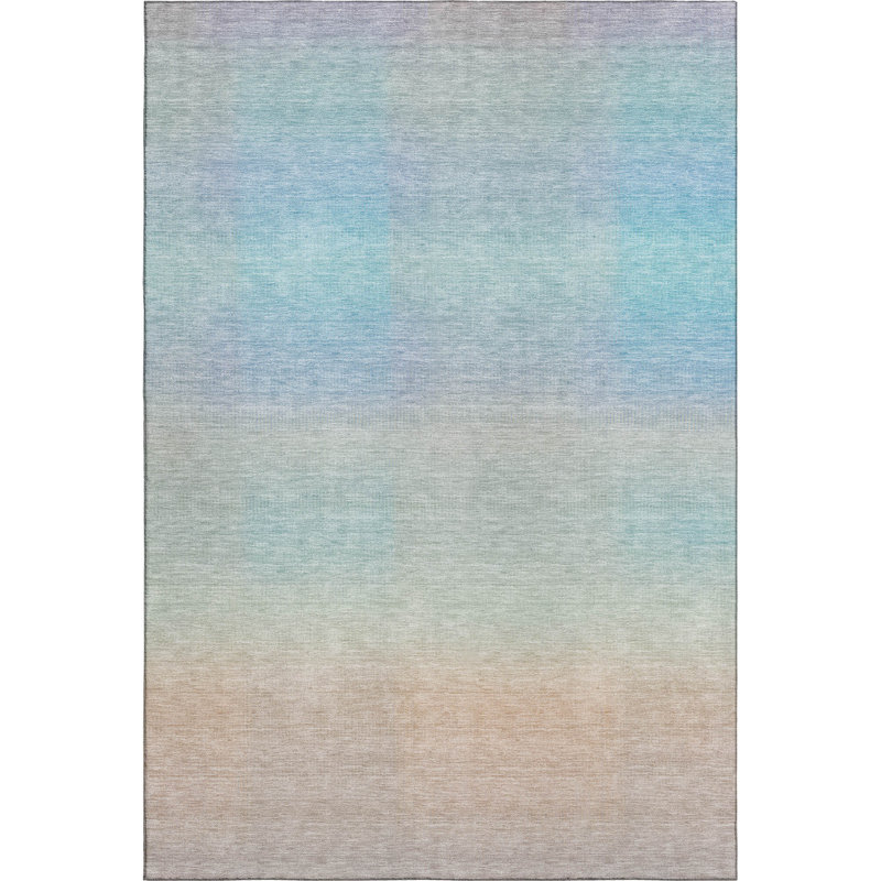 Premium Machine Washable Lubbers AMF1735 Squares Rug, Rectangle 2'6" x 3'10"