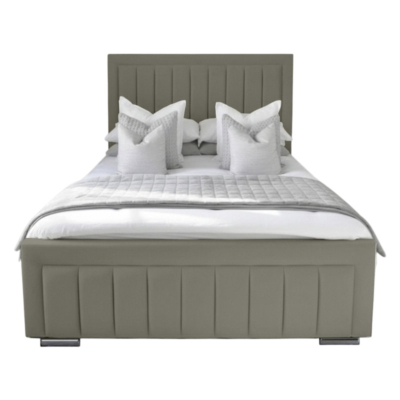 Abianna Upholstered Bed, Asphalt, Double (4'6)