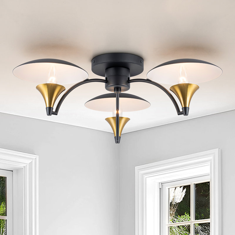 Plafonnier semi-encastré 3 lumières