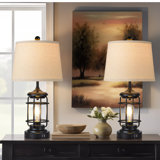 Alenson 22'' Metal, Touch Dimmable, Night Light Table Lamps with USB