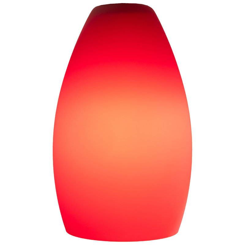 9'' H Glass Oval Pendant Shade, Red