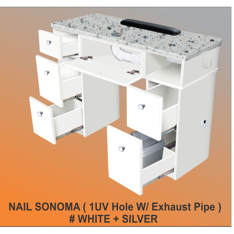 Sonoma Manicure Table (With Vent Pipes)