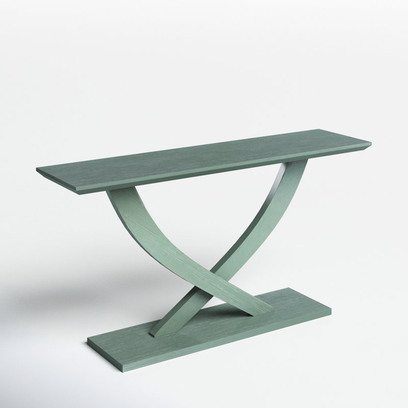 Console en bois massif de 57 po Catelynn, Mousse espagnole