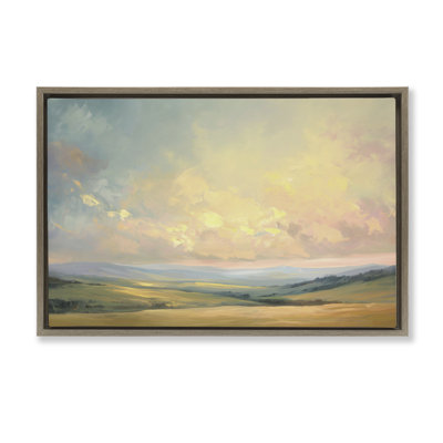  Toile flottante encadrée Tranquil Twilight Fields par Gina Kelly