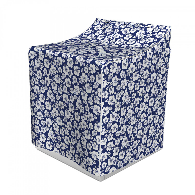 Housse pour machine à laver Tropical, Bleu, Floral 2