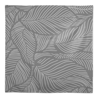Dense Leaves Gray 4 Tablecloth