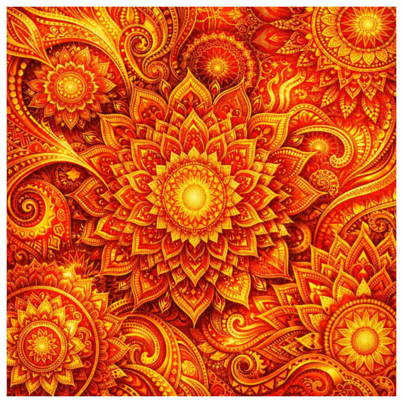 Intricate Mandala Art Comforter, Queen