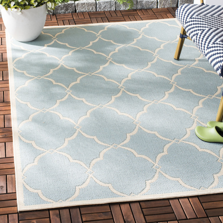 Bascom Geometric Hand Woven Indoor / Outdoor Area Rug