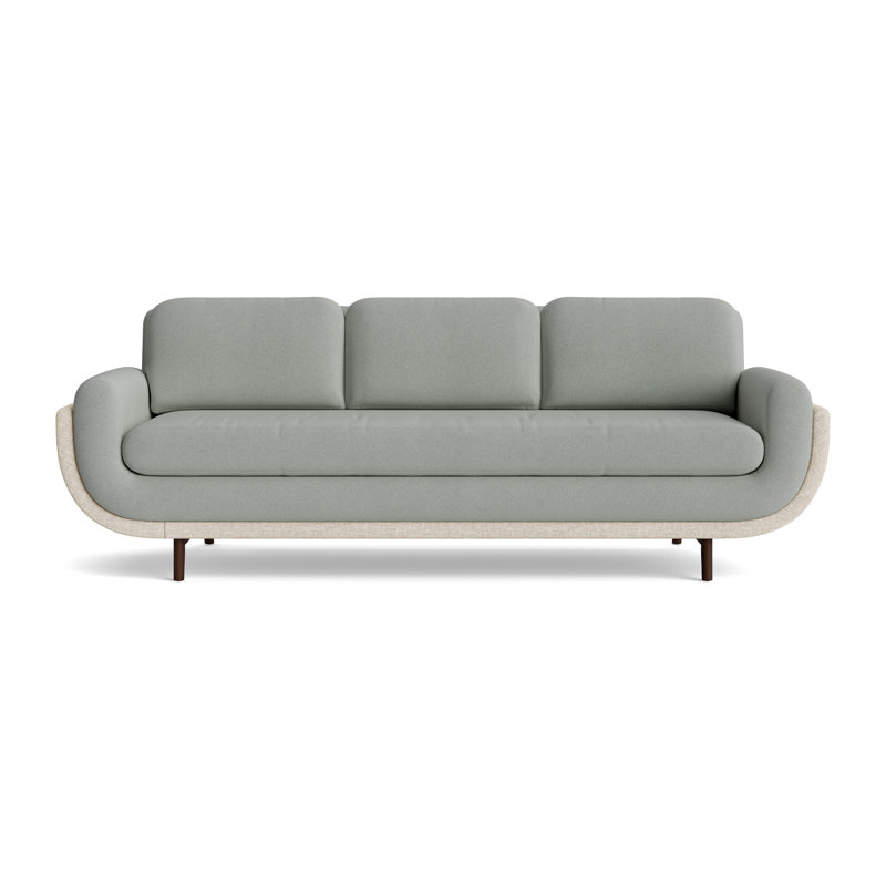 Regatta 100 Sofa, Boucle-Mineral Green/Textured Slub Weave-Toffee, Sienna