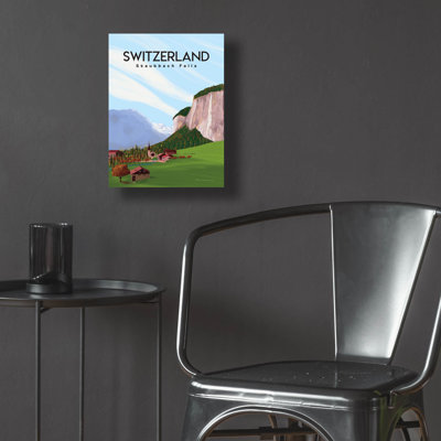 Art mural en verre "Alpes Suisses" par Omar Escalante