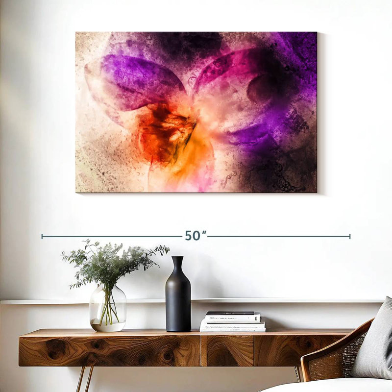 Motif floral abstrait Avery, H 26 po x l 39 po