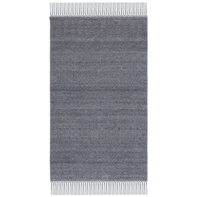 Tapis gris foncé tissé à la main Leedey