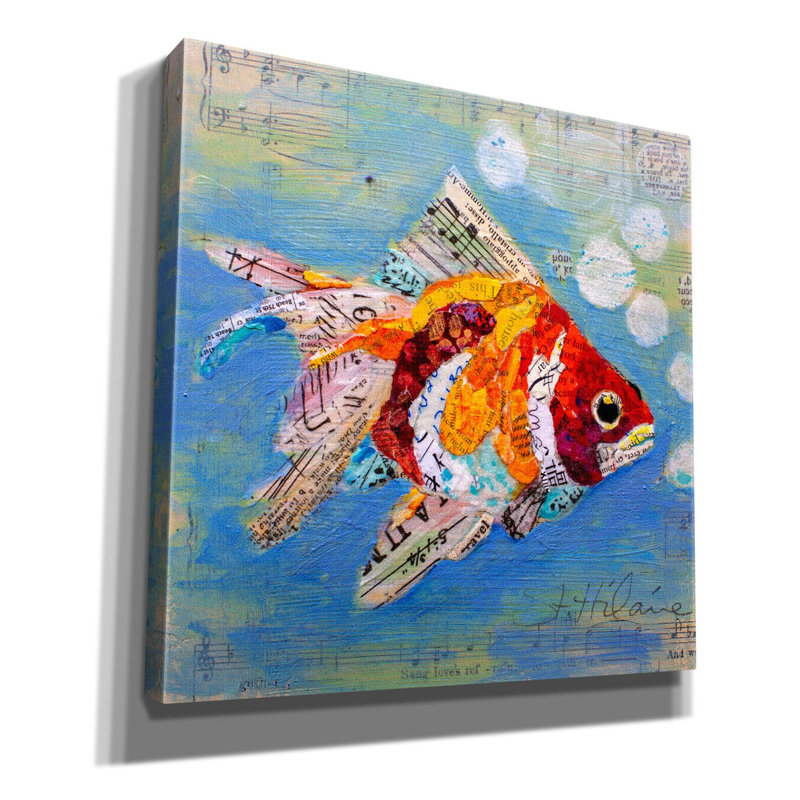 «Datey Fish Tale on Canvas» par St. Hilaire Elizabeth, reproduction, H 18 po x l 18 po x P 0,75 po